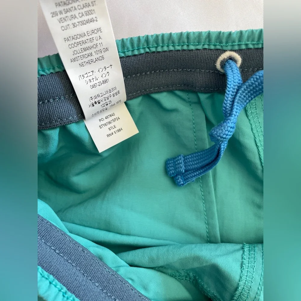 Patagonia Baggies 4" Shorts Kids' Size L/12 Subtidal Blue SP24 - Picture 9 of 9